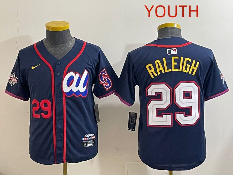 Youth 2025 Seattle Mariners #29 Raleigh Drak Blue All star Nike MLB Jersey style 14